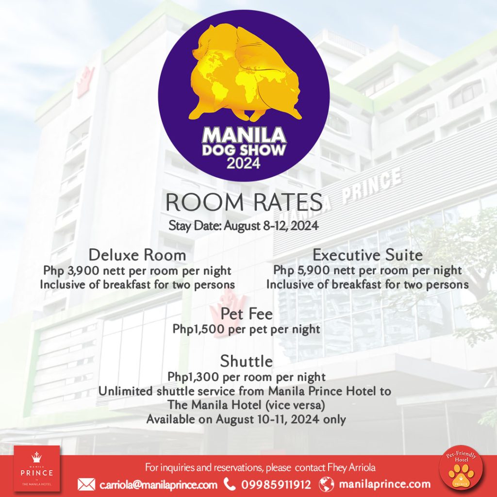 Manila Prince Hotel Introduces Pawsome Rates for the Manila Dog Show 2024 Manila Prince Hotel